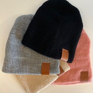 Kids Unisex Beanies, Set of Four